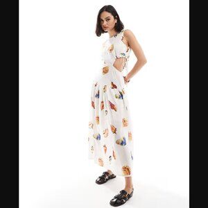 ASOS Design Sleevless Cut Out Midi Dress Sz. US 6